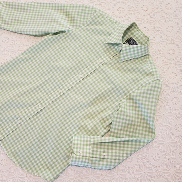 Ralph Lauren Chaps Blouse, Green/White, Sz Sm - Picture 4 of 7